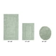 thumbnail image 2 of Better Trends 3 Piece Bath Rugs Set 100% Cotton Soft Water Absorbent Reversible Machine Washable Lid Cover, U-Shape Toilet Rug for Bathroom Floor Decor Seat Cover Dark Sage Lux Collection, 2 of 4
