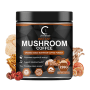 Mushroom Coffee Powders | Mushroom Supplement 7 Superfood Mix with Lion's Mane, Reishi, Chaga, Cordyceps, Shiitake, Maitake & Turkey Tail - 226g (7.97oz)