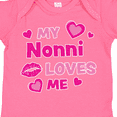 thumbnail image 4 of Inktastic Valentine's Day My Nonni Loves Me Hearts and Lips Boys or Girls Baby Bodysuit, 4 of 5