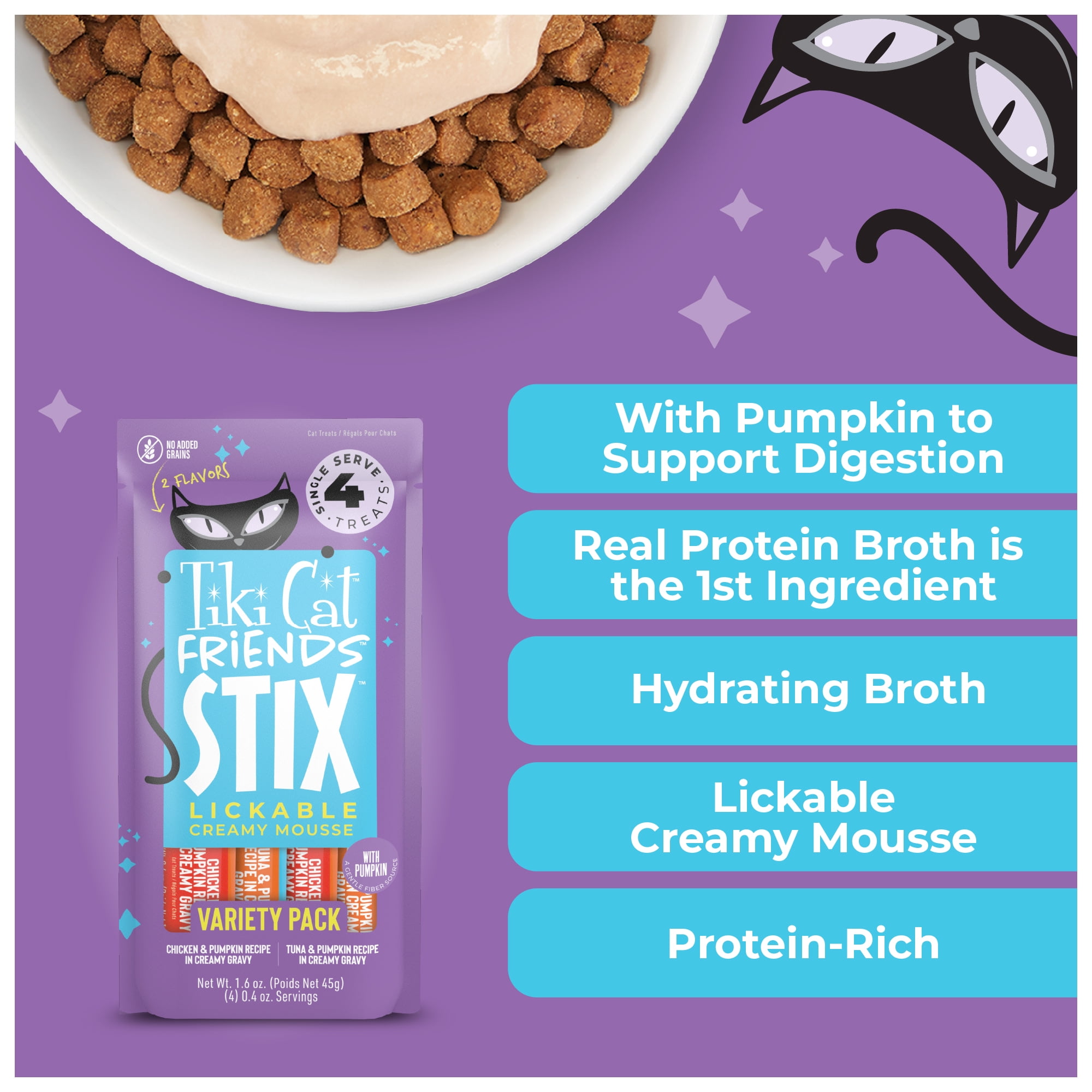 Tiki Cat Friends Stix, Variety Pack, 1.6 oz. Pouch (12 Count)