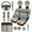 Geometric Pattern, variant on Aztec Horse Sunflower Car Accessories Seat Covers Full Set with Seat Belt Covers Steering Wheel Cover Armrest Cover Headrest Cover Coasters Keychain 14 Pcs Tribal Car Accessories Interior
