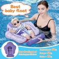 thumbnail image 5 of Mambobaby Float Add Tail No Flip Over Non-Inflatable Baby Swim Float Pearl Foam Solid Water Floats Smart Swim Trainer Infant Pool Float Swim Ring with Sun Canopy, 5 of 9