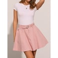 thumbnail image 2 of DARING DIVA Women's Denim Skirt A-Line Flared Mini Jean Skirt XL Pink, 2 of 5