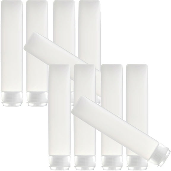 FELTECHELECTR Lotion Travel Container Cylindrical Shape for Travel 10Pack 5.2x1.1in