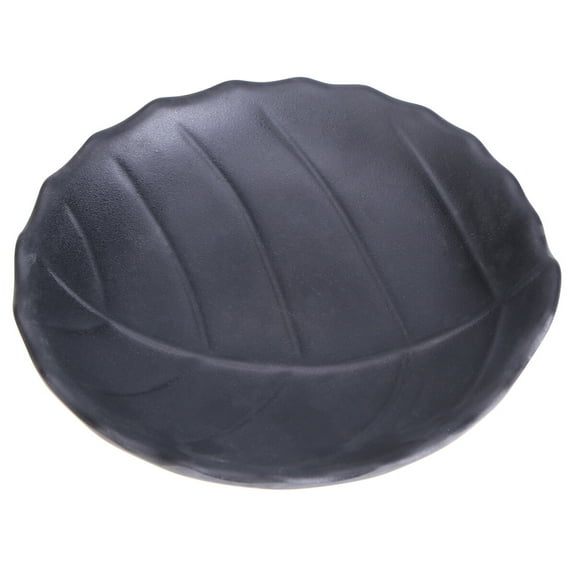 MLINS Black Melamine Leaf Shape Jewelry Dish Durable Trinket Tray for Jewelry Storage Perfect for Home Decor