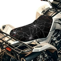Uorisanigo Seat Cover for ATV Water-Resistant Cobweb Print Four-Wheeler Seat Cover Compatible with Most ATV for Sportsman, Rancher, Foreman, Scrambler