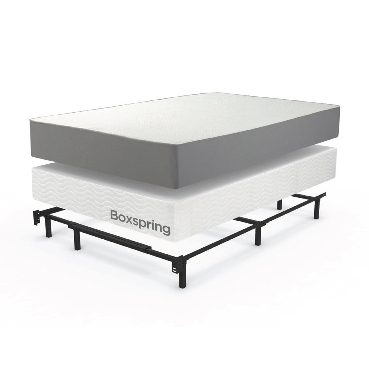 Zinus 7" Compack Metal Bed Frame, Black, Queen