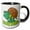 Black/White, variant on 3drose, Silly Slow Poke Turtle Cartoon, 15oz Mug