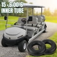 thumbnail image 2 of Keylever 15x6.00-6" Replacement Tire Inner Tubes with TR-13 Straight Valve Stem for Garden Cart, Lawn Mowers, Yard Tractors, ATVs, Wheelbarrows, Hand Trucks, 2 Pack, 2 of 9