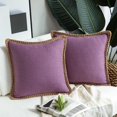 thumbnail image 1 of Juego de 2 fundas de almohada de 18 x 18, funda de almohada moderna para sofá, funda de almohada decorativa de tela de lino para exteriores, para sofá, cama, coche, 45 x 45 cm (18 x 18, juego de 2), 1 of 6