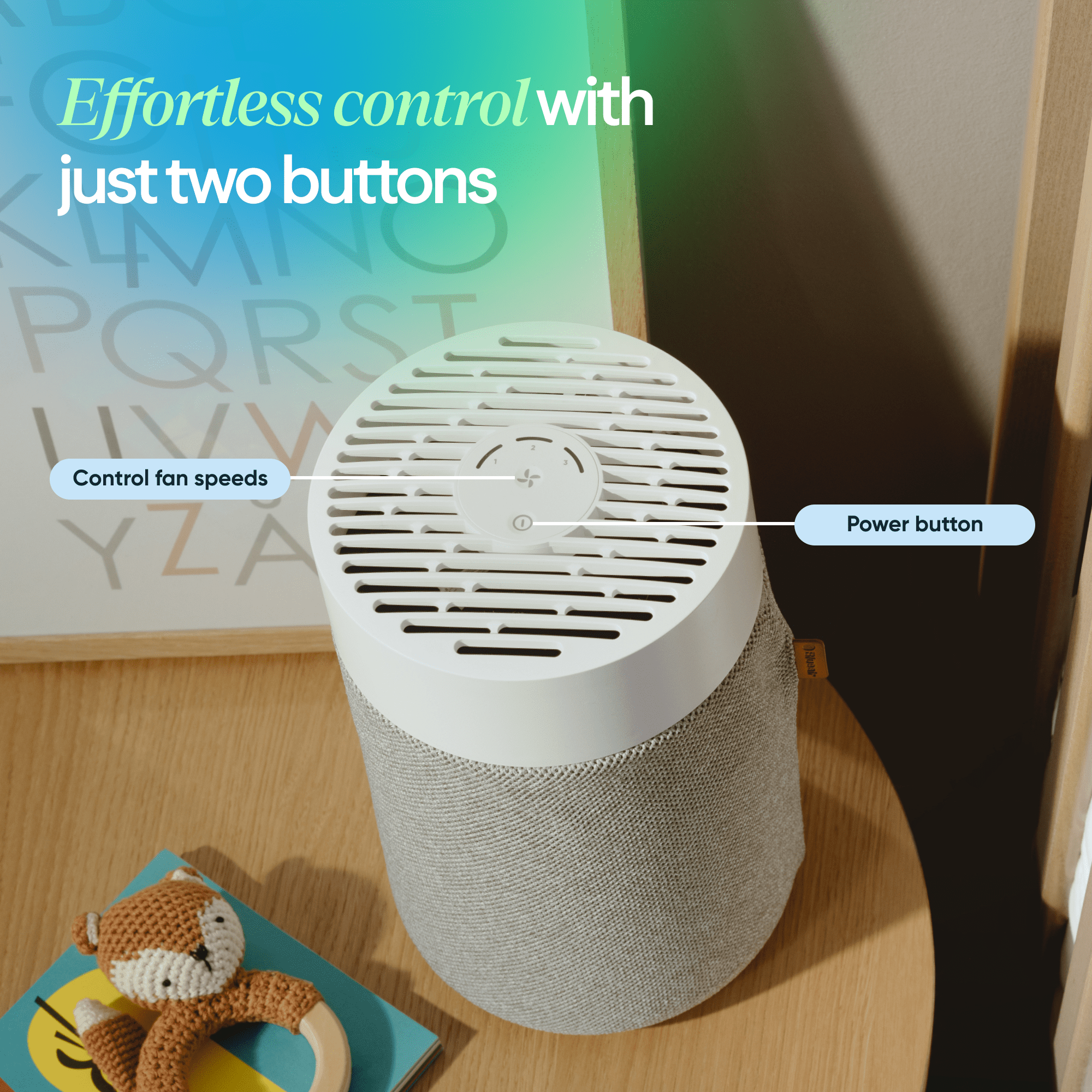 Blueair Mini Max Air Purifier for Bedroom & Small Rooms, HEPASilent Air Cleaner for Pets, Allergies, Smoke & Dust - Limestone