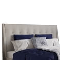 thumbnail image 2 of Atina California King Platform Bed, Button Tufted Beige Linen Upholstery, 2 of 5