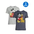 thumbnail image 5 of Disney's Mickey Mouse Men's & Big Men's Mickey and Pluto Short Sleeve Graphic T-Shirt, 2 Pack, 5 of 6