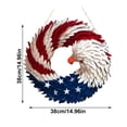 thumbnail image 4 of 250th Anniversary Eagle Wreath Patriotic Door Hanger American Wooden Plaque 1 Pcs, 4 of 9