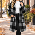 thumbnail image 6 of Dnhxils Jackets for Womens Fashion Hooded Plaid Jacket with Pockets Zip Up Long Sleeve Coat for Womens Winter Warm Clothes Dark Gray XL, 6 of 6
