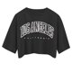 thumbnail image 5 of Top corto de moda para mujer: camiseta informal de manga corta estampada para el verano con diseño moderno, tejido transpirable y tallas versátiles, 5 of 5