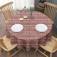 thumbnail image 3 of Red Christmas Reindeer Pattern Round Tablecloth 60"x60",Wrinkle Wipeable Table Cloth for Kitchen Dining Room Picnic Patio Party, 3 of 6