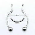 thumbnail image 4 of HOOUN Nose Hoop Ring Clicker Jewelry Gem Nose Clip Cuff Non Piercing Stud Nostril-qy@-A, 4 of 7