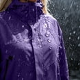 thumbnail image 5 of Mifsaly Raincoat for Women Waterproof Hardshell Hooded Full Zip Windbreaker Jacket Breathable Outdoor Sports Hiking Jackets with Zipper Pockets Purple,L, 5 of 9