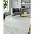 thumbnail image 3 of Hauteloom Anahid Wool Hallway, Kitchen Runner Rug - Contemporary - Light Silver, Off White, Slate Blue - 3' x 10', 3 of 6