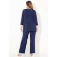 thumbnail image 4 of Catherines Women's Plus Size Beaded 3-Piece Cardigan Pant Suit, 4 of 6