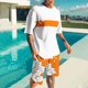 thumbnail image 3 of Mangas de Mano para Hombres, Impresión Hawaiana Suelta Casual, Pantalones Cortos Deportivos de Cintura Elástica Y Set de Blusa, 3 of 5
