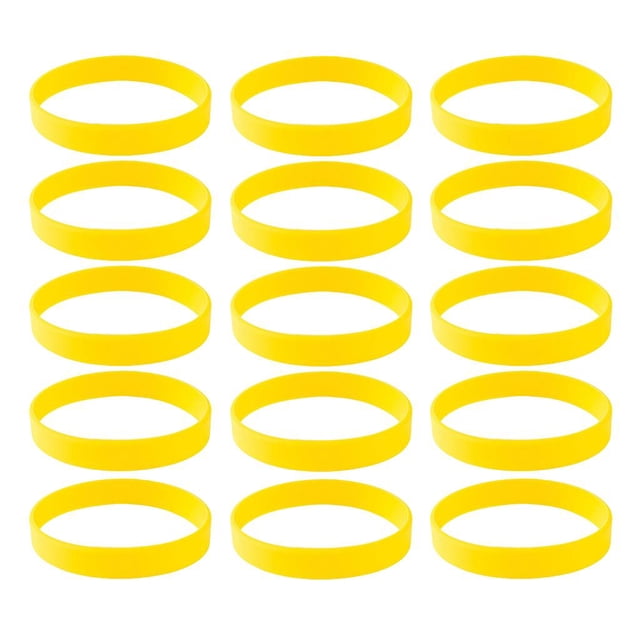 Pulsera de Silicona Sunnimix 15 Piezas Amarillo