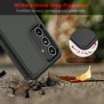 thumbnail image 2 of For Samsung Galaxy S24 FE Phone Case, Ebizware Shockproof Case Military Grade Heavy Duty Full Body Protection Rugged Cover for Galaxy S24 FE, Black, 2 of 5
