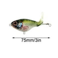 thumbnail image 3 of Lttoisl 3 Pcs Leurres de Pêche à l'Achigan de Surface Whopper Plopper avec Queue Flottante Rotative et Hameçons Triples à Ardillon - Appât en Plastique Dur Réaliste, 75 mm, 3 of 8