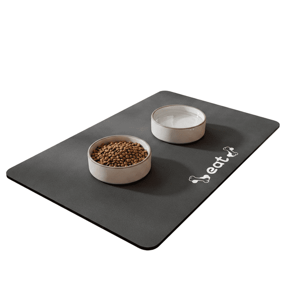 ROSEXIXI Dog Food Mat Absorbent Diatomite Pet Mats Water Non-Slip Quick Dry Cat Feeding Mat Waterproof Dog Food Mats Floors 16x24 Inch For Small Medium Dogs Cats Water Bowls Feeding Station