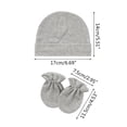 thumbnail image 2 of Anti-scratching Gloves Hat Set Newborn Mittens Warm Beanie Kit Shower Gifts heqiyong toy, 2 of 2