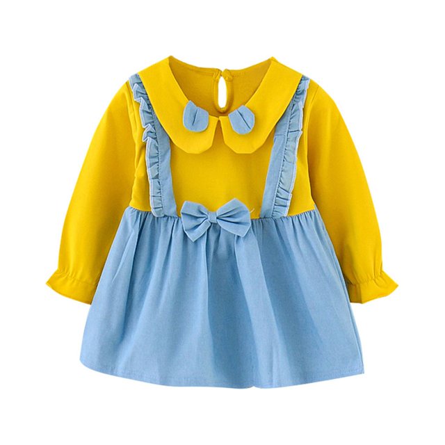 Vêtements pour Tout-Petits Filles Enfants Bébés Filles Robe à Col Poupée Vêtements Tenues