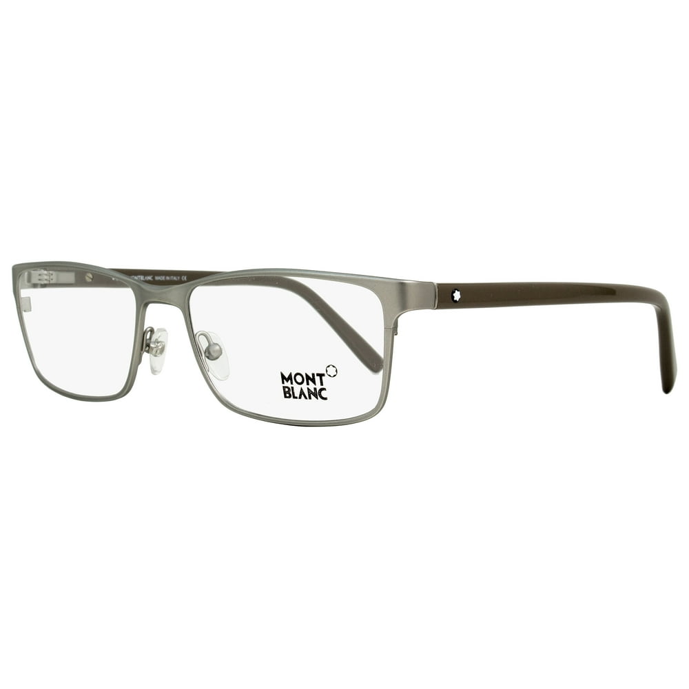 Montblanc Rectangular Eyeglasses MB543 015 Size: 55mm Matte Ruthenium