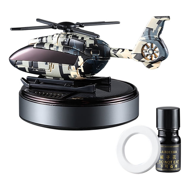 Pompotops Car Mounted Perfume Car Accessories Solar Auto Rotating Aircraft Aromatherapy Car Perfume 10ml Clearance