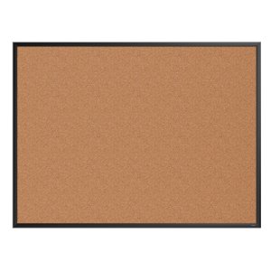 Staples 4' x 3' Cork Bulletin Board Black Frame