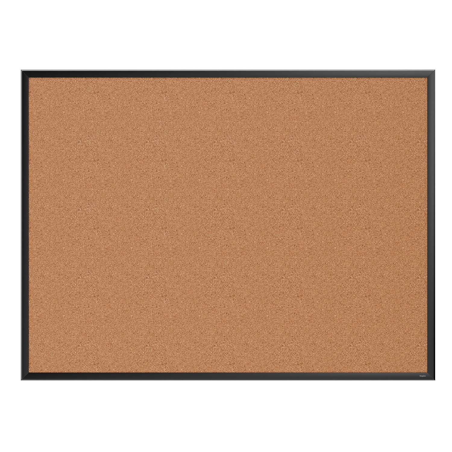 Staples 4' x 3' Cork Bulletin Board Black Frame photo 1