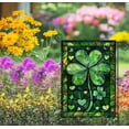 thumbnail image 5 of Stained Glass Welcome St Patricks Day Shamrock Garden Flag 12x18 Inch Double Sided Small Yard Outdoor Flag for Holiday Outdoor Decoration, 5 of 6