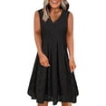 thumbnail image 1 of Keeccty Elegant Style Bridesmaid Lace Sleeveless Short Skater Dress Women, 1 of 5