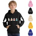 thumbnail image 2 of Qingpeng Boys Girls Hoodie Pullover Sweatshirt Book Lover Halloween Graphic Long Sleeve Top with Pocket, 2 of 5