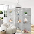 thumbnail image 5 of CGFHYP Room Divider 4 Panel  Rattan Room Divider Wall Room Dividers and Folding Privacy Screens Partition Room Dividers for Bedroom  Garden  Office  Study Room(Light Brown), 5 of 8