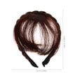 thumbnail image 4 of Flequillo postizo natural, banda de pelo sintético, diadema con flequillo postizo, banda trenzada de aspecto natural para mujeres y niñas - Marrón claro, 4 of 6