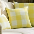 thumbnail image 4 of ZECATL Lot de 2 Housses de Coussin Décoratives Rétro Classiques à Carreaux pour l'Automne, Design pour Canapé Chambre Jaune-Blanc 24 x 24 Pouces 60 x 60 cm, 4 of 6