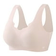thumbnail image 2 of Lixiuxyad Keyhole Bra Women's Thin Seamless Vest Soft Support Large Chest Small Half Fixed Cup Breathable Bra, 2 of 2