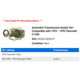 thumbnail image 2 of Automatic Transmission Gasket Set - Compatible with 1993 - 1999 Chevy C1500 1994 1995 1996 1997 1998, 2 of 2