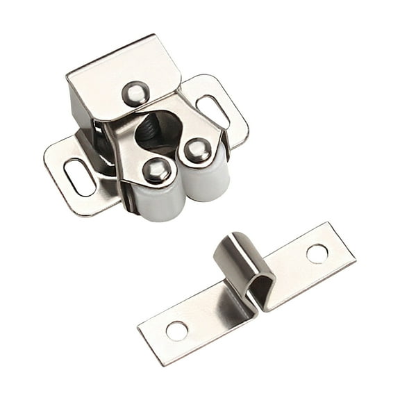JilgTeok Clothes Cabinet Door Cabinet Latch Double Roller Catch for Cupboard Closet Cabinet Door Latches and Catches