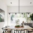 thumbnail image 4 of YANSUN Linear Chandelier 4-Light Modern Hanging Pendant Light with Clear Glass Shade, 4 of 8