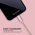 thumbnail image 5 of Liquipel Powertek Velvet USB C to USB C Fast Charger Cable, 6ft for Galaxy, Note, Tab, MacBook - Pink, 5 of 7
