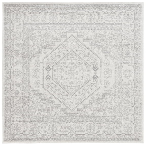 SAFAVIEH Adirondack Xavier Oriental Area Rug, Ivory/Silver, 12' x 12' Square