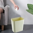 thumbnail image 4 of Modern Waste Bin Open-Top Design Easy-Clean Plastic Trash Can Versatile for Kitchen Bathroom Office Compact Space-Saving 10X10X6 Inches White Green Gray, 4 of 7