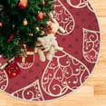 thumbnail image 5 of Coolnut Valentine's Day Tree Skirt Home Decoration Large Round Hearts Christmas Tree Skirt for Holiday Party Home Christmas Day Ornaments,35.4", 5 of 6